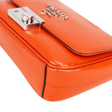 Prada Patent Leather Saffiano Lock Crossbody Bag