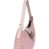 Fendi Lilac FF Monogram Baguette Buckle Handbag