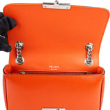 Prada Patent Leather Saffiano Lock Crossbody Bag