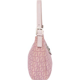 Fendi Lilac FF Monogram Baguette Buckle Handbag