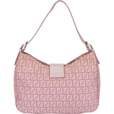 Fendi Lilac FF Monogram Baguette Buckle Handbag