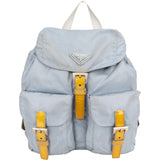 Prada Blue Nylon Triangle Backpack