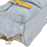 Prada Blue Nylon Triangle Backpack