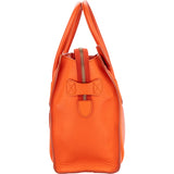 Celine Orange Leather Luggage Handbag