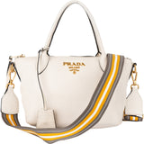 Prada White Leather Vitello Handbag