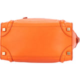 Celine Orange Leather Luggage Handbag