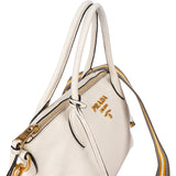 Prada White Leather Vitello Handbag