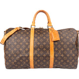 Louis Vuitton Canvas Monogram Keepall 50 Bandouliere