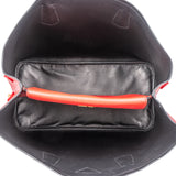 Prada Red Saffiano Leder Double Handbag