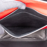 Prada Red Saffiano Leder Double Handbag