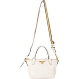 Prada White Leather Vitello Handbag