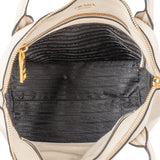 Prada White Leather Vitello Handbag