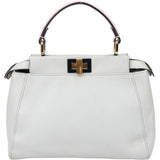 Fendi Grey Leather Peekaboo Handbag