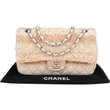 Chanel Quilted Tweed Medium Double Flap Crossbody Bag
