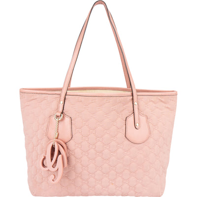 Gucci Pink Puffy Monogram Charmy Handbag - vintageandkickz