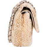 Chanel Quilted Tweed Medium Double Flap Crossbody Bag