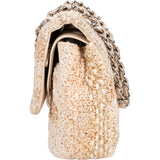 Chanel Quilted Tweed Medium Double Flap Crossbody Bag