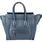 Celine Blue Leather Luggage Handbag