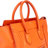 Celine Orange Leather Luggage Handbag