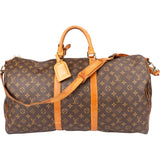 Louis Vuitton Canvas Monogram Keepall 55 Bandouliere