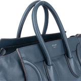 Celine Blue Leather Luggage Handbag