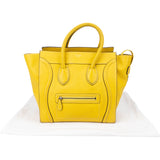 Céline Yellow Leather Luggage Handbag