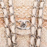 Chanel Quilted Tweed Medium Double Flap Crossbody Bag