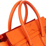 Celine Orange Leather Luggage Handbag