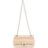 Chanel Quilted Tweed Medium Double Flap Crossbody Bag