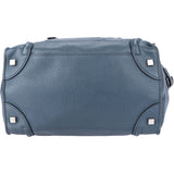 Celine Blue Leather Luggage Handbag