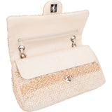 Chanel Quilted Tweed Medium Double Flap Crossbody Bag