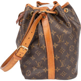 Louis Vuitton Canvas Monogram Sac Noe Petit Shoulder Bag