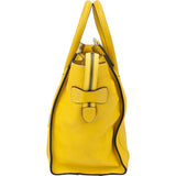 Céline Yellow Leather Luggage Handbag