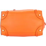 Celine Orange Leather Luggage Handbag