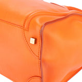 Celine Orange Leather Luggage Handbag