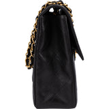Chanel Quilted Lambskin 24K Gold Jumbo Single Flap Crossbody Bag
