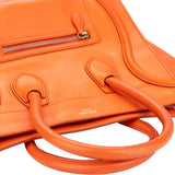 Celine Orange Leather Luggage Handbag