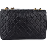 Chanel Quilted Lambskin 24K Gold Maxi Single Flap Crossbody Bag