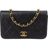 Chanel Quilted Lambskin 24K Gold Single Flap Crossbody Bag