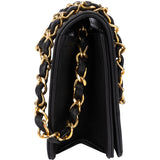 Chanel Quilted Lambskin 24K Gold Single Flap Crossbody Bag