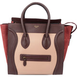 Céline Tricolor Leather Luggage Handbag