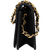 Chanel Quilted Lambskin 24K Gold Single Flap Crossbody Bag