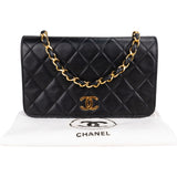 Chanel Quilted Lambskin 24K Gold Single Flap Shoulder Bag