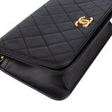 Chanel Quilted Lambskin 24K Gold Single Flap Crossbody Bag