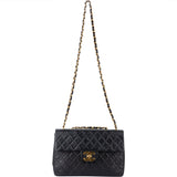 Chanel Quilted Lambskin 24K Gold Maxi Single Flap Crossbody Bag