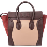 Céline Tricolor Leather Luggage Handbag