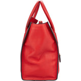 Celine Red Leather Luggage Handbag