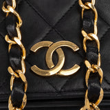 Chanel Quilted Lambskin 24K Gold Single Flap Crossbody Bag