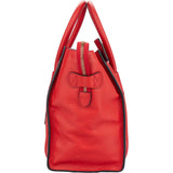 Celine Red Leather Luggage Handbag