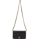 Chanel Quilted Lambskin 24K Gold Single Flap Crossbody Bag